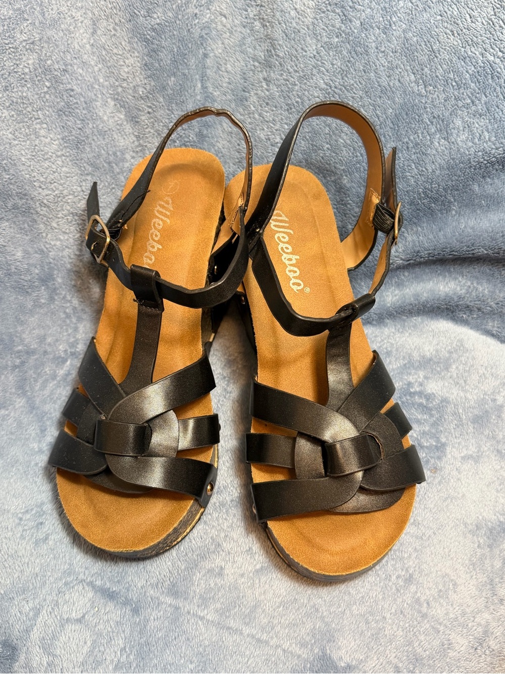 Allegra Black Strappy Women's Sandals with Ankle Buckle